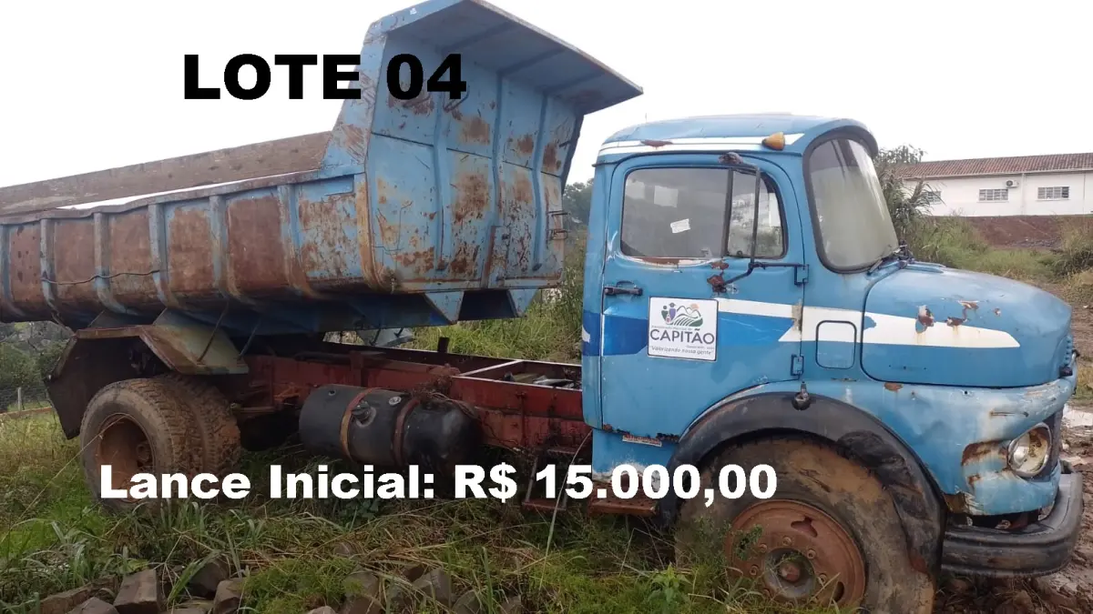 LOTE 004 - CAMINHÃO BASCULANTE L1113, Marca MERCEDEZ BENZ, Ano/Modelo 1982/1982