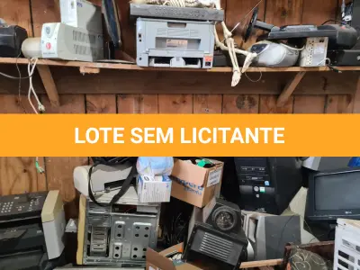 LOTE 011 - Estabilizador, ,  nebulizador, televisor, rádio, terminal ti, coletor de dados,  gravador nvr, suporte, estetoscópio, caneta e contra ângulo, episcópio,  esqueleto, nobreak, impressora,  microcomputadores, câmeras,  notebook,  monitores,  câmera digital,  netbook.