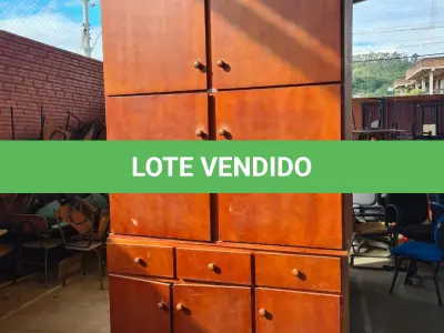 LOTE 002 - ARMÁRIOS, MESAS, BALCÕES EM MADEIRA MDF, QUADROS