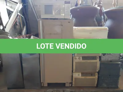 LOTE 014 - SUCATA ELETRODOMÉSTICOS: geladeira, ares-condicionados, bebedouros, micro-ondas