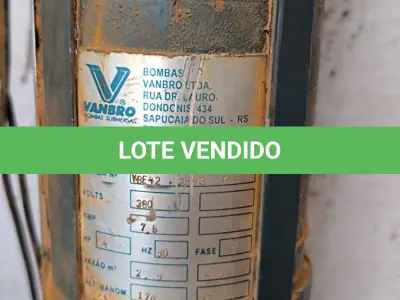 LOTE 038 - BOMBA SUBMERSA VAMBRO 4CV 28 ESTÁGIOS