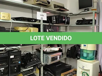 LOTE 005 - EQUIPAMENTOS DE TECNOLOGIA DA INFORMAÇÃO, MÁQUINAS, FERRAMENTAS E MOBILIÁRIO EM GERAL