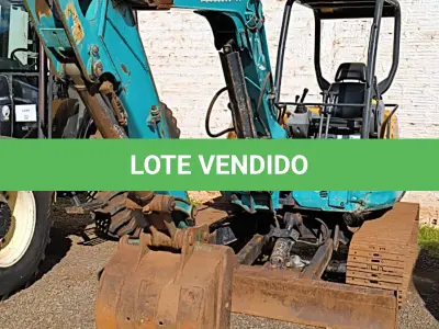 LOTE 013 - MINI ESCAVADEIRA KUBOTA KBT-U50, ANO 2014.
