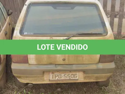 LOTE 019 - FIAT/UNO MILLE ECONOMY, placa: IPO-5506, ano/modelo: 09/09,