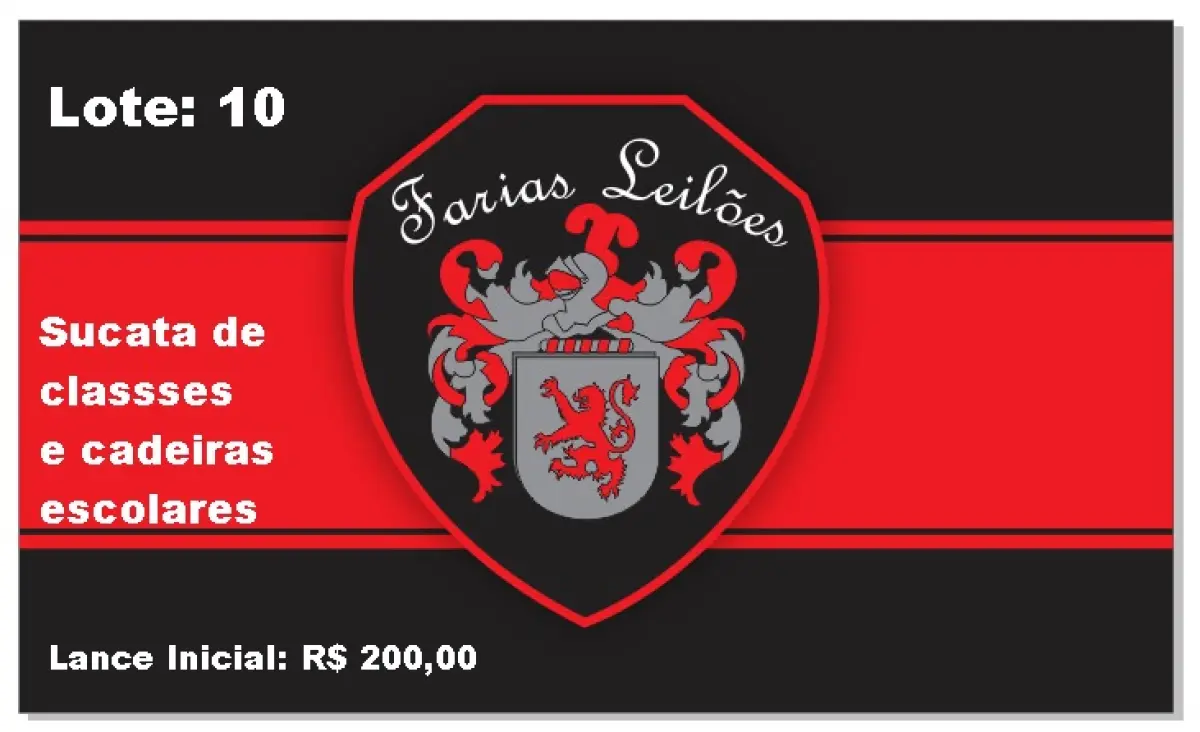 LOTE 010 - Classes e Cadeiras escolares