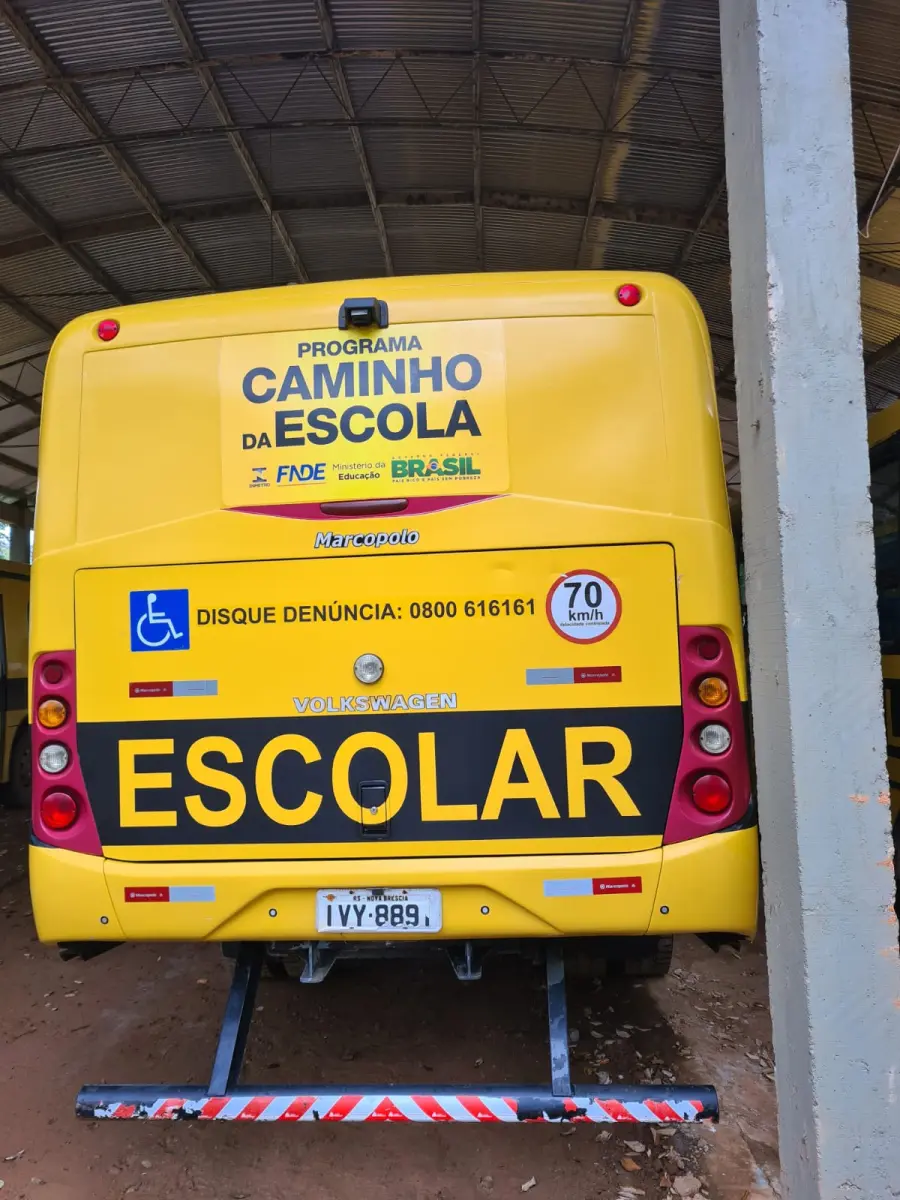 LOTE 008 - ÔNIBUS ESCOLAR– IVY – 8891 – Volkswagen 15.190 EOD E.HD ORE, 2014/2014, amarelo