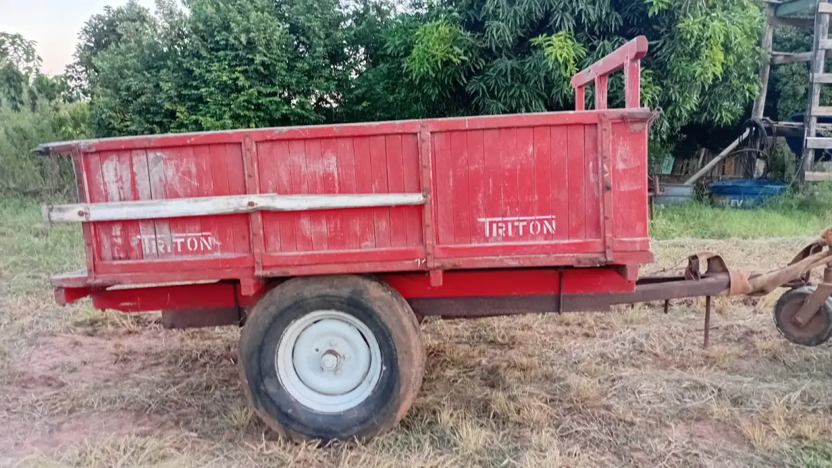 LOTE 001 - Trator Ford 5610,  Arado,  Roçadeira, Carreta agricola, Grade niveladora