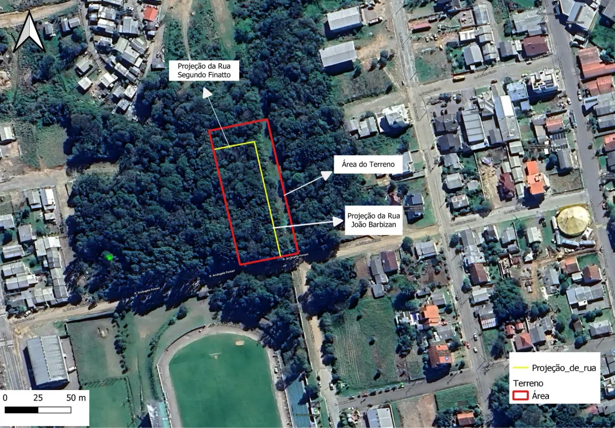 LOTE 001 - Uma área de terra urbana com superfície de 4.725,00 m2 , possibilidade de desmembramento de terrenos em Arvorezinha/RS