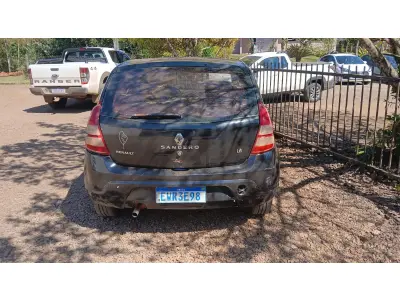 LOTE 015 - AUTOMÓVEL RENAULT SANDERO PRI 16HP, ANO 2013, COR PRETA,