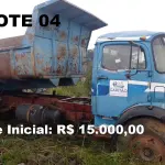 LOTE 004 - CAMINHÃO BASCULANTE L1113, Marca MERCEDEZ BENZ, Ano/Modelo 1982/1982