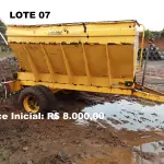LOTE 007 - DISTRIBUIDOR DE ADUBO SECO, Marca MEPEL, ano de fabricação 2012