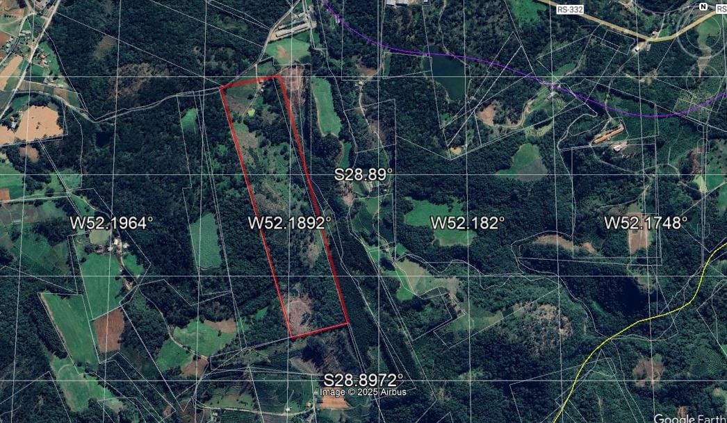 50% DE UMA FRAÇÃO DE TERRAS rURAIS COM SUPERFÍCIE DE 242.000m². Sem Benfeitorias situada no Primeiro Distrito, Interior de Arvorezinha/RS